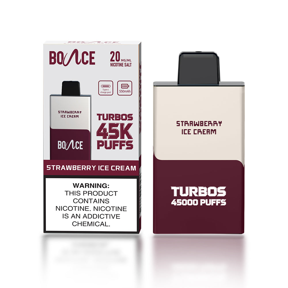 Bounce Vape TurboS 45000 Puffs | Disposable Vape 2% 5% Nicotine Big Puffs Low Price Free shipping Rechargeable