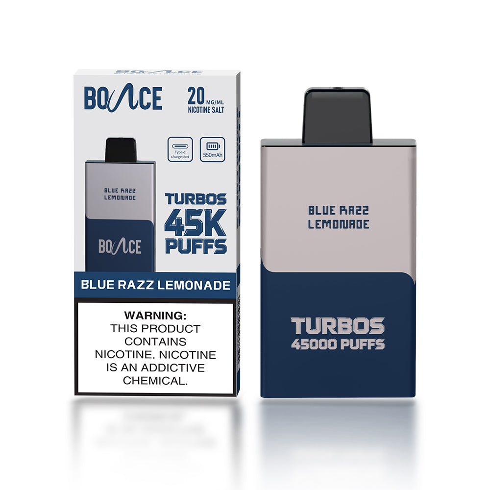 Bounce Vape TurboS 45000 Puffs | Disposable Vape 2% 5% Nicotine Big Puffs Low Price Free shipping Rechargeable
